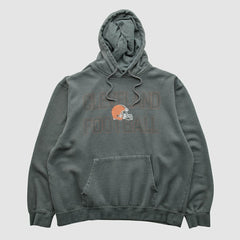 Cleveland Browns Majestic 2010s Hooded Pullover Sweatshirt Gray Vintage