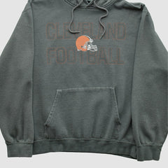 Cleveland Browns Majestic 2010s Hooded Pullover Sweatshirt Gray Vintage