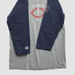 Minnesota Twins Majestic 2000s T-shirt - Heather Gray - S by Fanatics Real Vintage T-shirts