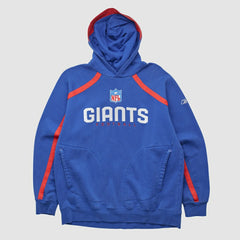 New York Giants Reebok 2000s Hooded Pullover Sweatshirt Blue Vintage