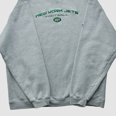 New York Jets Reebok 2000s Pullover Sweatshirt Heather Gray Vintage