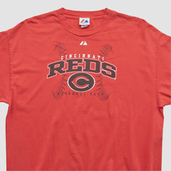 Cincinnati Reds Majestic 2000s T-shirt - Red - XL by Fanatics Real Vintage T-shirts
