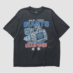 New York Giants Reebok 2008 T-shirt Black Vintage