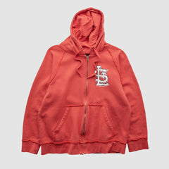 St. Louis Cardinals Genuine Merchandise 2000s Hooded Full Zip Sweatshirt - Red - S by Fanatics Real Vintage Sweatshirts