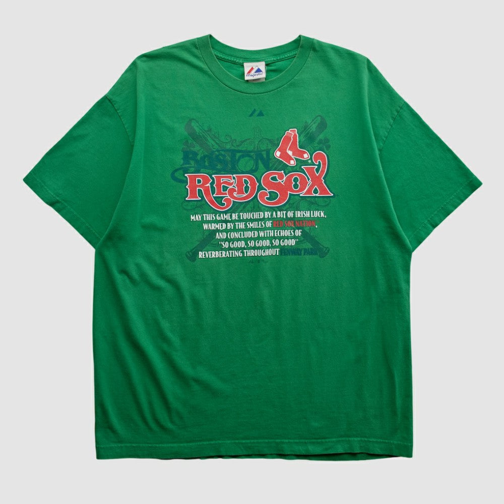 Boston Red Sox Majestic 2000s T-shirt - Green - XL by Fanatics Real Vintage T-shirts