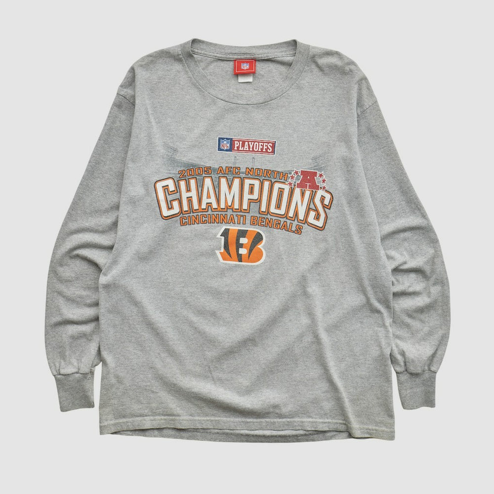 Cincinnati Bengals NFL 2005 Long Sleeve T-shirt Heather Gray Vintage