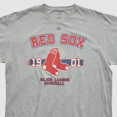 Boston Red Sox Majestic 2010s T-shirt - Heather Gray - M by Fanatics Real Vintage T-shirts