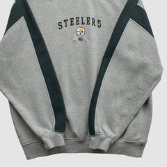 Pittsburgh Steelers NFL 2000s Pullover Sweatshirt Heather Gray Vintage