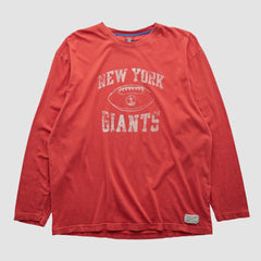 New York Giants Reebok 2000s Long Sleeve T-shirt Red Vintage