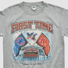 Chicago Cubs Lee Apparel 2005 T-shirt - Heather Gray - S by Fanatics Real Vintage T-shirts