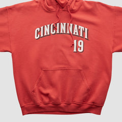 Cincinnati Reds Genuine Merchandise 2000s Hooded Pullover Sweatshirt - Red - M by Fanatics Real Vintage Pullover
