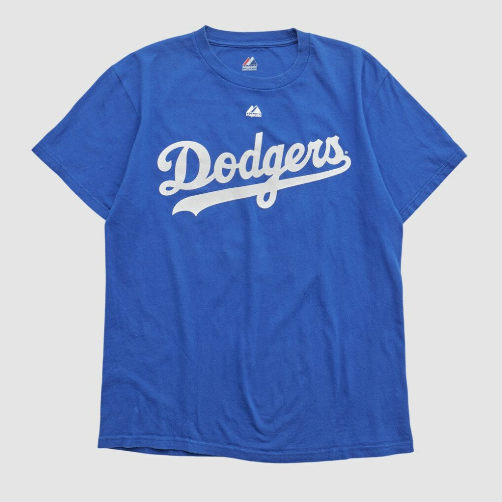 Los Angeles Dodgers Majestic 2000s T-shirt - Blue - S by Fanatics Real Vintage T-shirts