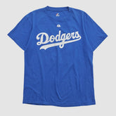 Los Angeles Dodgers Majestic 2000s T-shirt - Blue - S by Fanatics Real Vintage T-shirts