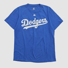 Los Angeles Dodgers Majestic 2000s T-shirt - Blue - S by Fanatics Real Vintage T-shirts