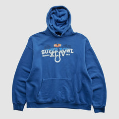 Indianapolis Colts NFL 2010 Hooded Pullover Sweatshirt Blue Vintage