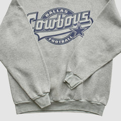 Dallas Cowboys Logo 7 90s Pullover Sweatshirt Heather Gray Vintage