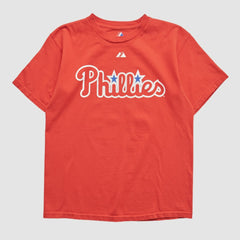Philadelphia Phillies Majestic 2000s T-shirt - Red - XS by Fanatics Real Vintage T-shirts