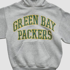 Green Bay Packers NFL 2000s Hooded Pullover Sweatshirt Heather Gray Yth M Real Vintage