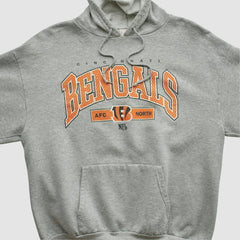 Cincinnati Bengals NFL 2000s Hooded Pullover Sweatshirt Heather Gray Vintage