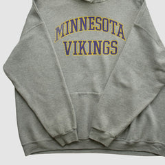 Minnesota Vikings NFL 2000s Hooded Pullover Sweatshirt Heather Gray Vintage