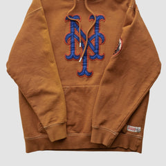 New York Mets Stitches 2000s Hooded Pullover Sweatshirt - Clay - XS by Fanatics Real Vintage Pullover