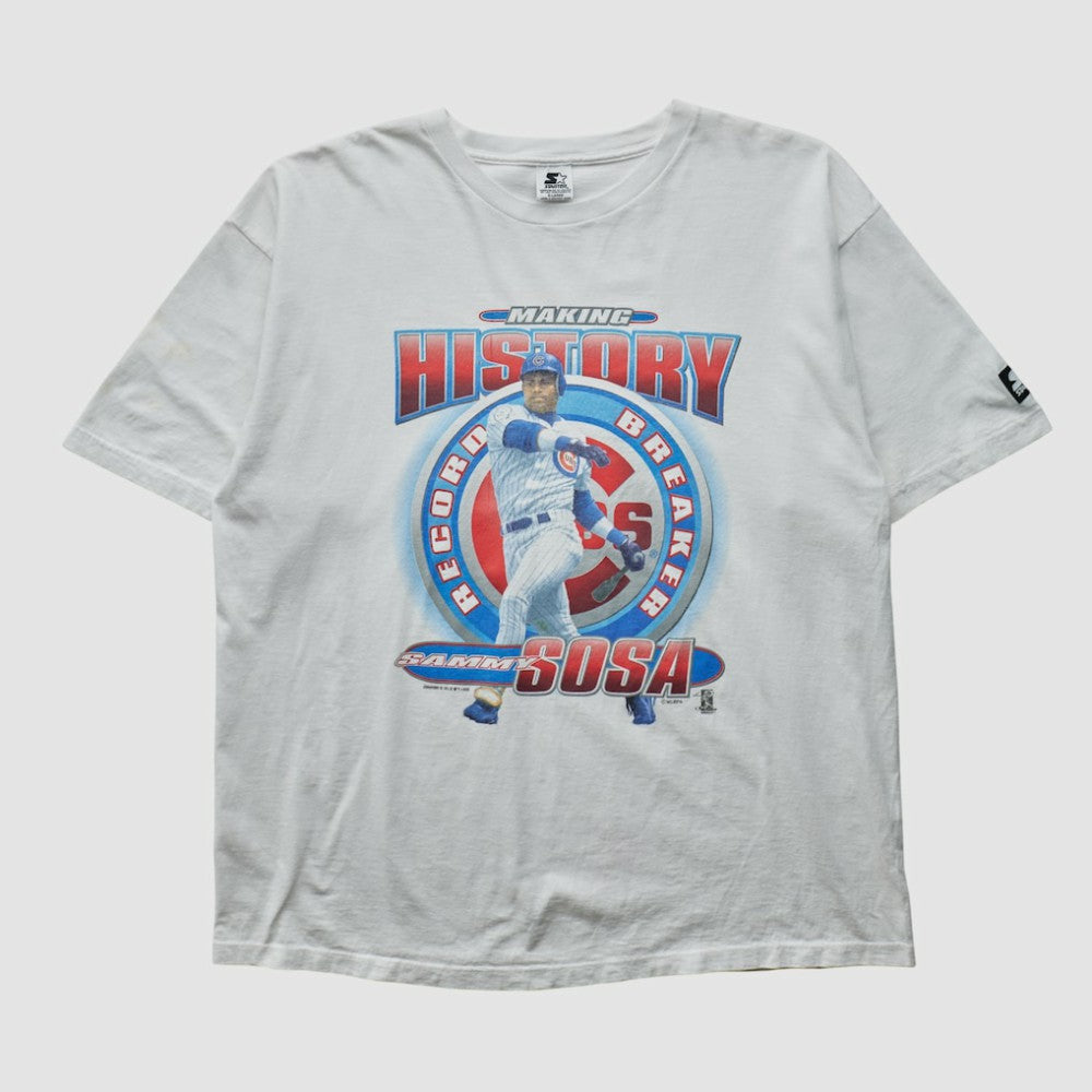 Sammy Sosa Starter 1998 T-shirt - White - 2XL by Fanatics Real Vintage T-shirts