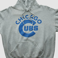 Chicago Cubs Stitches 2000s Hooded Pullover Sweatshirt - Heather Gray - M by Fanatics Real Vintage Pullover