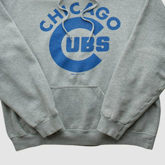 Chicago Cubs Stitches 2000s Hooded Pullover Sweatshirt - Heather Gray - M by Fanatics Real Vintage Pullover