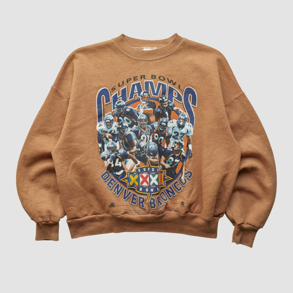 Denver Broncos Hanes 1998 Pullover Sweatshirt Clay Vintage