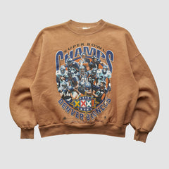 Denver Broncos Hanes 1998 Pullover Sweatshirt Clay Vintage