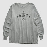 New Orleans Saints NFL Long Sleeve T-shirt Heather Gray Vintage