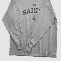 New Orleans Saints NFL Long Sleeve T-shirt Heather Gray Vintage