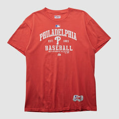 Philadelphia Phillies Majestic 2000s T-shirt - Red - S by Fanatics Real Vintage T-shirts
