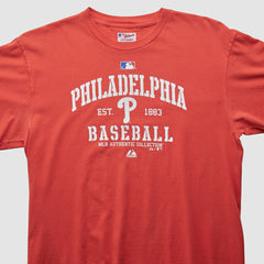 Philadelphia Phillies Majestic 2000s T-shirt - Red - S by Fanatics Real Vintage T-shirts