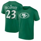 Christian McCaffrey San Francisco 49ers St. Patrick's Day Icon Name & Number T-Shirt Green