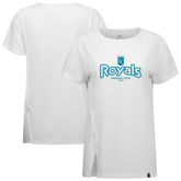 Kansas City Royals Levelwear Women's Blue Haven Influx Cornerstone T-Shirt - White T-shirts