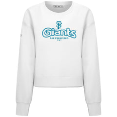 San Francisco Giants Levelwear Women's Judd Cornerstone Cropped Sweatshirt - White Sweatshirts