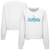St. Louis Cardinals Levelwear Women's Judd Cornerstone Cropped Sweatshirt - White Sweatshirts