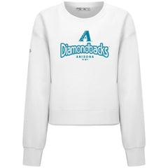 Arizona Diamondbacks Levelwear Women's Judd Cornerstone Cropped Sweatshirt - White Sweatshirts