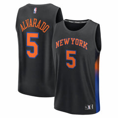 NBA Jose Alvarado New York Knicks Fast Break Replica Jersey - Black - Statement Edition