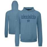 Miami Marlins Levelwear Mandate Tri-Blend Hoodie - Blue Hoodies