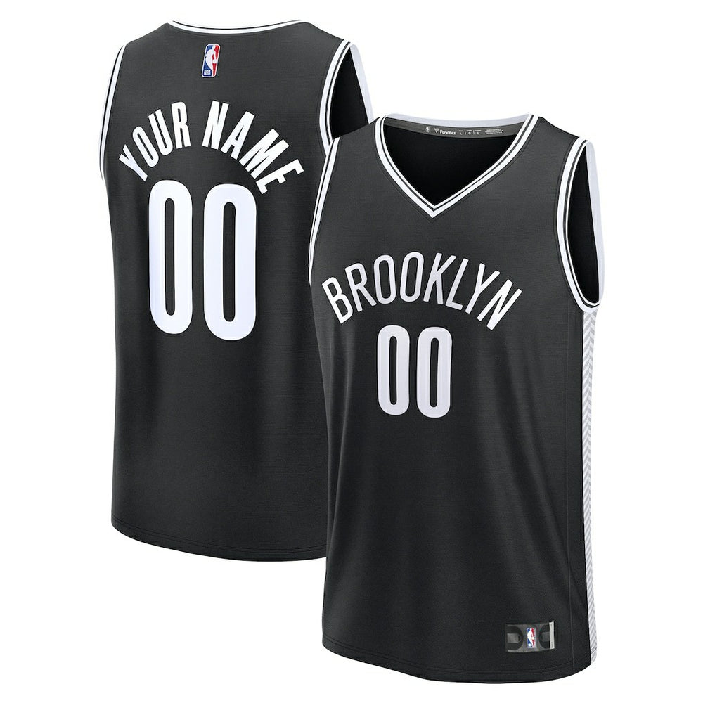NBA Brooklyn Nets Fast Break Custom Jersey - Icon Edition - Black