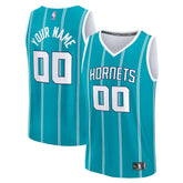 Charlotte Hornets Fast Break Custom Jersey Icon Edition Teal