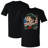 NHL Matthew Boldy US Men's Hockey 500 Level Flag T-Shirt - Black