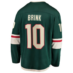 NHL Bobby Brink Minnesota Wild Fanatics Home Breakaway Jersey - Green
