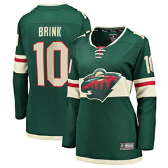 NHL Bobby Brink Minnesota Wild Fanatics Women's Home Breakaway Jersey - Green
