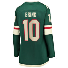 NHL Bobby Brink Minnesota Wild Fanatics Women's Home Breakaway Jersey - Green