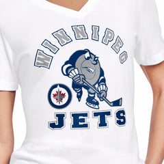 NHL Winnipeg Jets Starter Women's Tough Puck T-Shirt - White