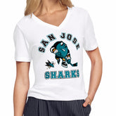 NHL San Jose Sharks Starter Women's Tough Puck T-Shirt - White