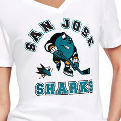 NHL San Jose Sharks Starter Women's Tough Puck T-Shirt - White